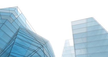 Mimari sanat konseptinde soyut çizgiler, minimum geometrik şekiller. 