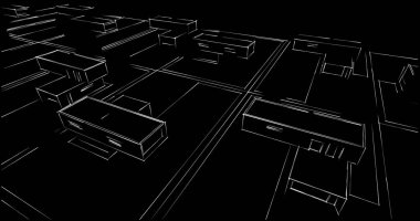 soyut mimari duvar kağıdı tasarımı, dijital konsept arkaplan