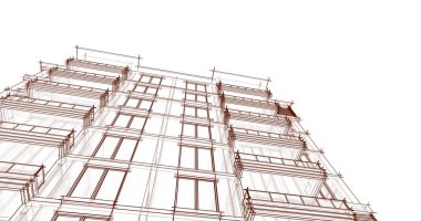 soyut mimari duvar kağıdı tasarımı, dijital konsept arkaplan