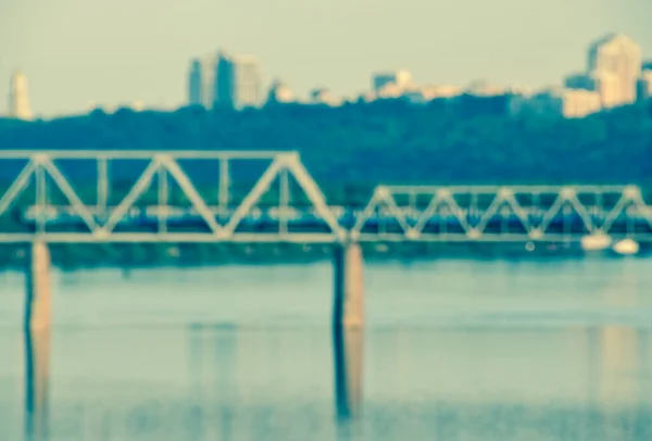 Vista Panorâmica Construção Ponte Cidade — Fotografia de Stock