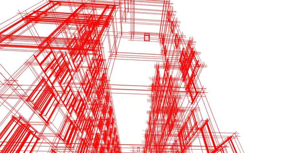 Disegno Astratto Carta Parati Architettonica Sfondo Concetto Digitale — Foto Stock