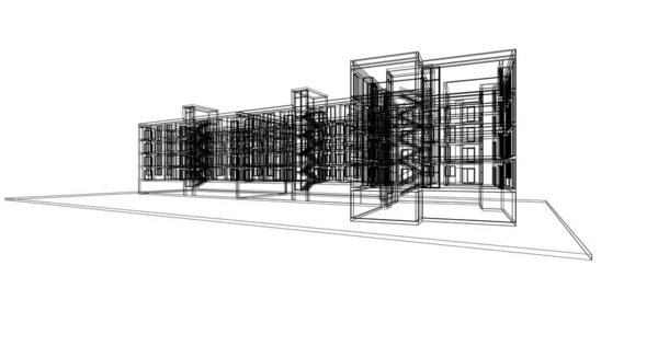 Abstrakte Architektonische Tapete Design Digitales Konzept Hintergrund — Stockfoto