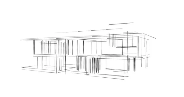 建筑3D背景图 — 图库照片