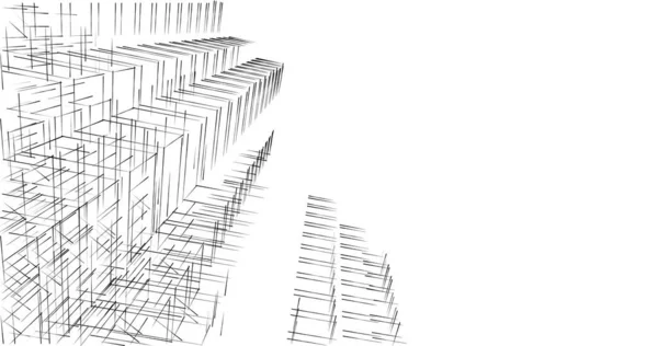 建筑墙纸设计 数字概念背景 — 图库照片