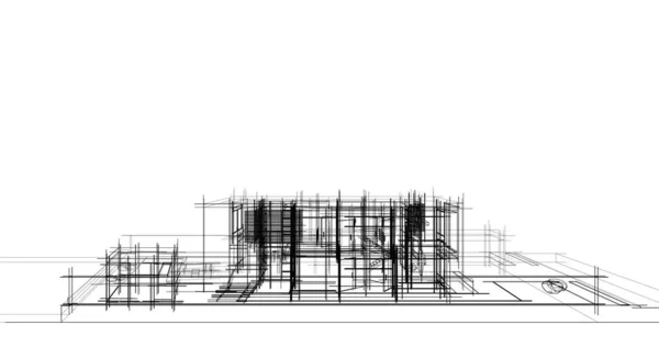 Disegno Astratto Carta Parati Architettonica Sfondo Concetto Digitale — Foto Stock