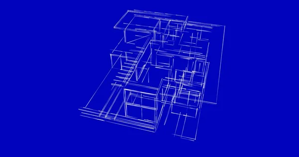 Arquitectura Edificio Ilustración Sobre Fondo —  Fotos de Stock