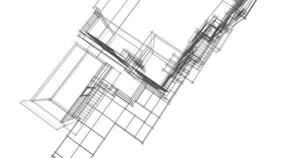 Disegno Astratto Carta Parati Architettonica Sfondo Concetto Digitale — Foto Stock