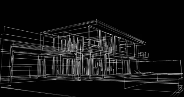 Abstrakt Arkitektonisk Tapet Design Digital Koncept Baggrund - Stock-foto