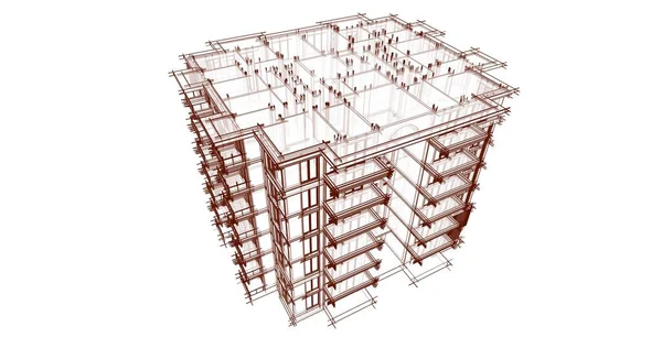 Disegno Astratto Carta Parati Architettonica Sfondo Concetto Digitale — Foto Stock