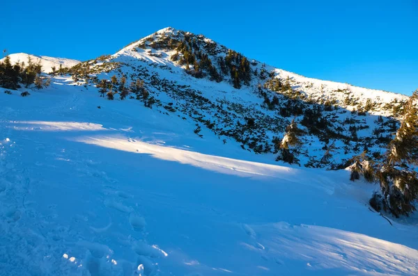 Paisagem Inverno Montanhas Nevadas Fundo Natureza — Fotografia de Stock