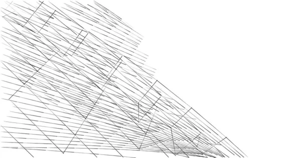 Líneas Abstractas Dibujo Concepto Arte Arquitectónico Formas Geométricas Mínimas —  Fotos de Stock