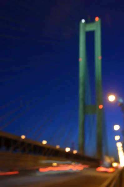 Luci Astratte Sfocate Sfondo Della Città Notte — Foto Stock