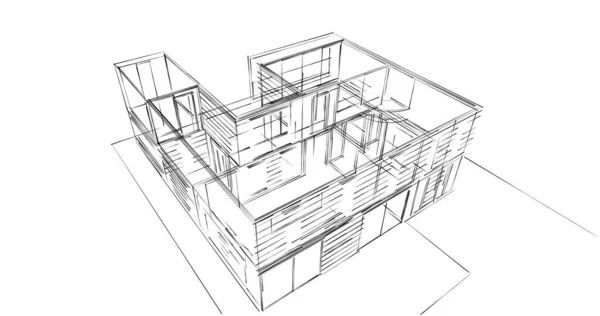 Abstraktní Architektonický Design Tapet Digitální Koncept Pozadí — Stock fotografie