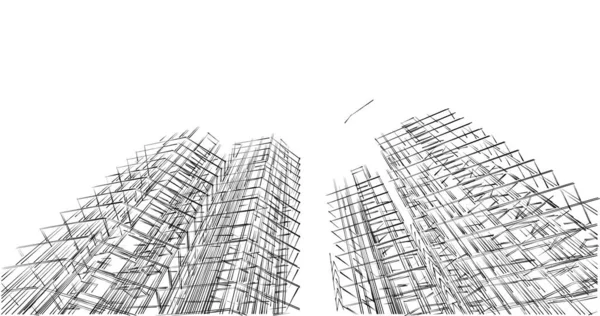 Mimari sanat konseptinde soyut çizgiler, minimum geometrik şekiller. 