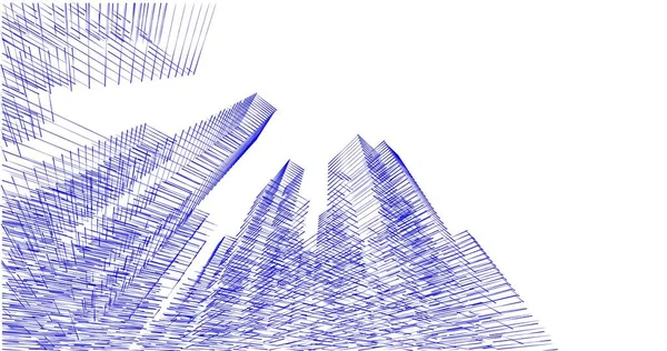 Abstrakt Arkitektonisk Tapet Design Digitalt Koncept Bakgrund — Stockfoto