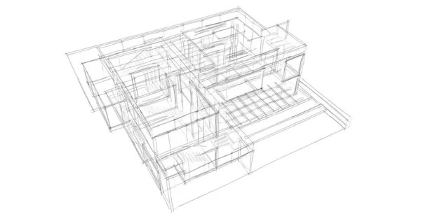 Disegno Astratto Carta Parati Architettonica Sfondo Concetto Digitale — Foto Stock