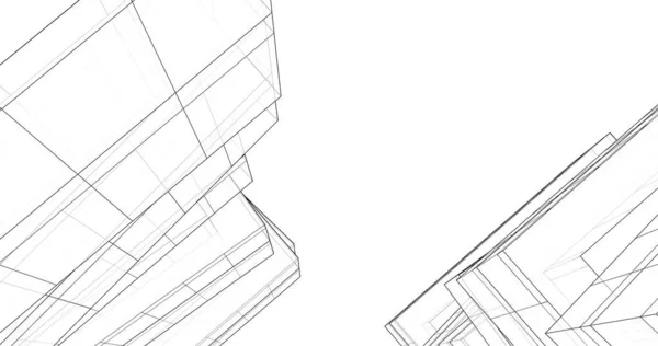 建筑墙纸设计 数字概念背景 — 图库照片