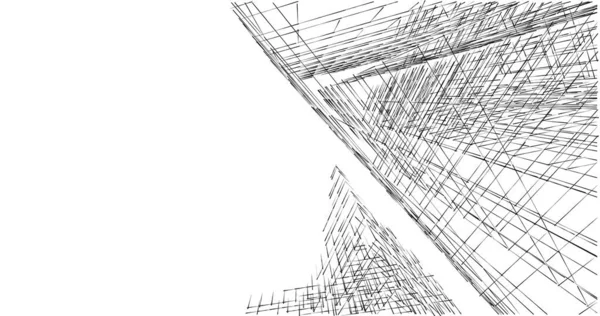 建筑墙纸设计 数字概念背景 — 图库照片