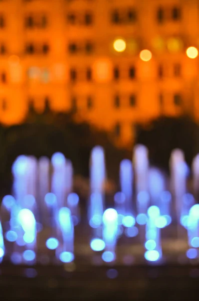 Luces Abstractas Borrosas Fondo Ciudad Noche — Foto de Stock