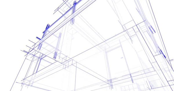 Formas Geométricas Mínimas Linhas Arquitetônicas — Fotografia de Stock