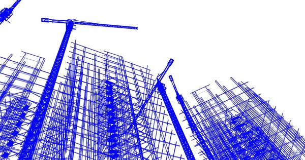 Disegno Astratto Carta Parati Architettonica Sfondo Concetto Digitale — Foto Stock