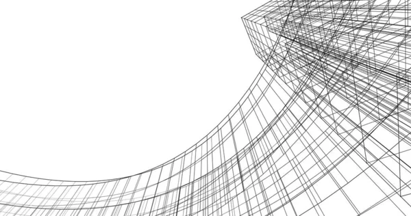 Mimari sanat konseptinde soyut çizgiler, minimum geometrik şekiller. 