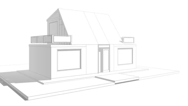 建筑3D背景图 — 图库照片