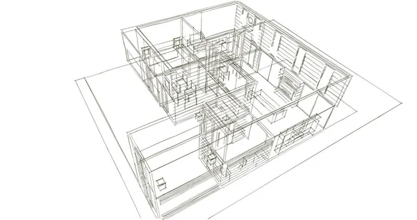 Abstraktní Architektonický Design Tapet Digitální Koncept Pozadí — Stock fotografie