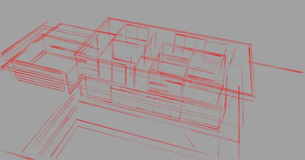 建筑墙纸设计 数字概念背景 — 图库照片