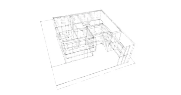 Disegno Astratto Carta Parati Architettonica Sfondo Concetto Digitale — Foto Stock