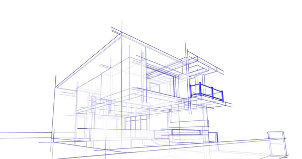 Minimal Geometrical Architectural Buildings Design — Stock Photo, Image