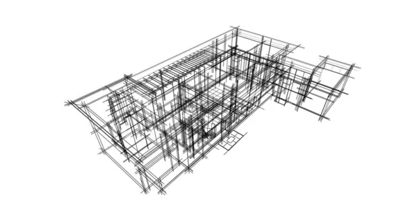 Abstraktní Architektonický Design Tapet Digitální Koncept Pozadí — Stock fotografie