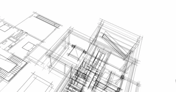 Disegno Astratto Carta Parati Architettonica Sfondo Concetto Digitale — Foto Stock