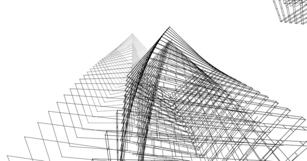 Abstrakcyjny Projekt Tapety Architektonicznej Cyfrowe Tło Koncepcyjne — Zdjęcie stockowe