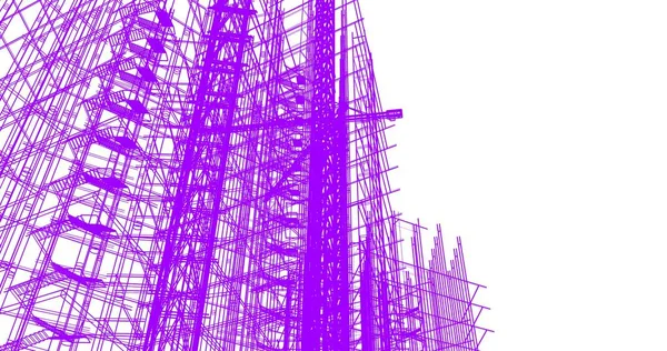 建筑墙纸设计 数字概念背景 — 图库照片