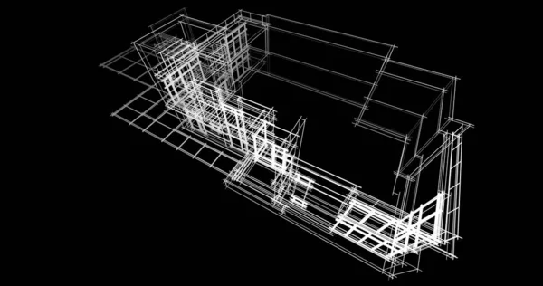 Disegno Astratto Carta Parati Architettonica Sfondo Concetto Digitale — Foto Stock