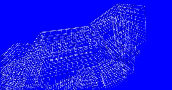 Disegno Astratto Carta Parati Architettonica Sfondo Concetto Digitale — Foto Stock