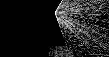 soyut mimari duvar kağıdı tasarımı, dijital konsept arkaplan