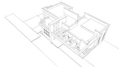 soyut mimari duvar kağıdı tasarımı, dijital konsept arkaplan