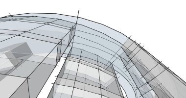 soyut mimari duvar kağıdı tasarımı, dijital konsept arkaplan