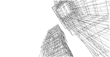 soyut mimari duvar kağıdı tasarımı, dijital konsept arkaplan