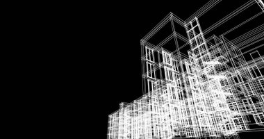 soyut mimari duvar kağıdı tasarımı, dijital konsept arkaplan