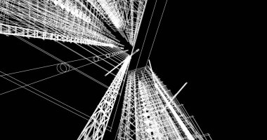 soyut mimari duvar kağıdı tasarımı, dijital konsept arkaplan