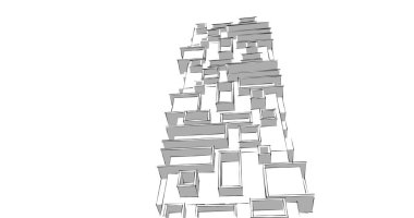 soyut mimari duvar kağıdı tasarımı, dijital konsept arkaplan