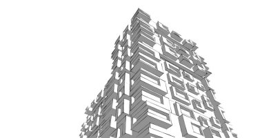 soyut mimari duvar kağıdı tasarımı, dijital konsept arkaplan