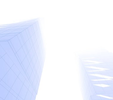 Mimari sanat konseptinde soyut çizgiler, minimum geometrik şekiller. 