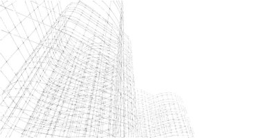 soyut mimari duvar kağıdı tasarımı, dijital konsept arkaplan