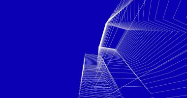 Mimari sanat konseptinde soyut çizgiler, minimum geometrik şekiller. 