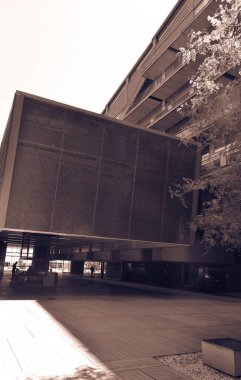 Mimari sanat konseptinde soyut çizgiler, minimum geometrik şekiller. 