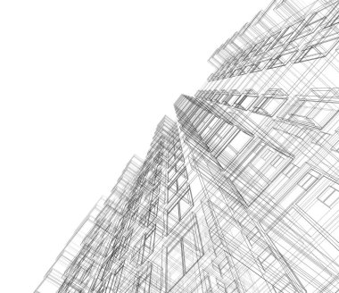 soyut mimari duvar kağıdı tasarımı, dijital konsept arkaplan